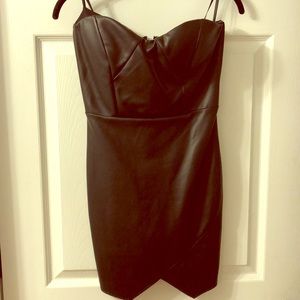 Bebe black strapless mini dress